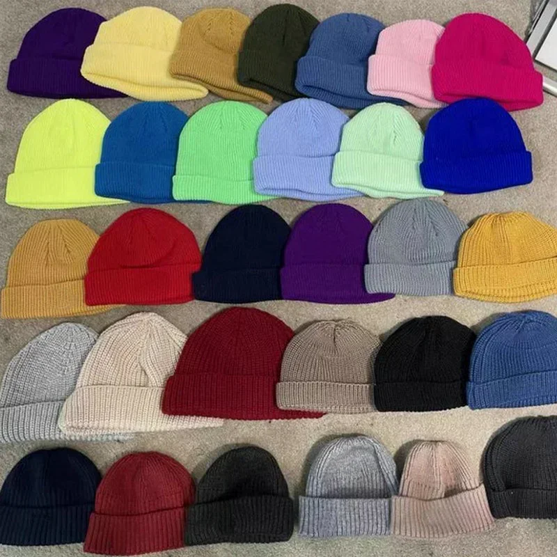 

Beanie Hats Men Women Autumn Winter Warm Landlord Hat Streetwear Hip Hop Brimless Hat Knitting Docker Cap Wholesale