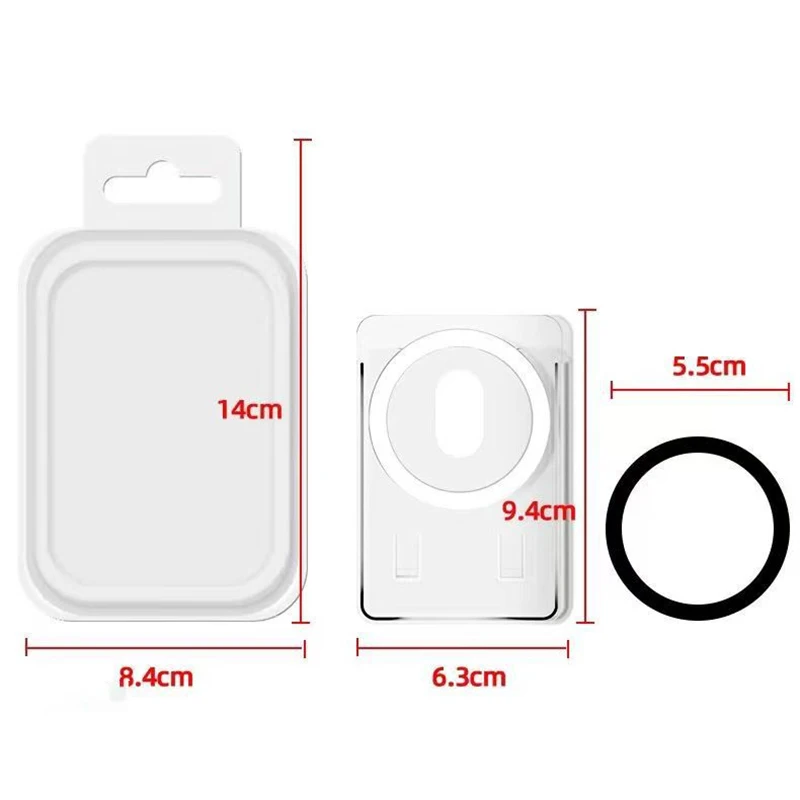 Frosted Transparent Magnetic Card Holder with Adhesive Backing