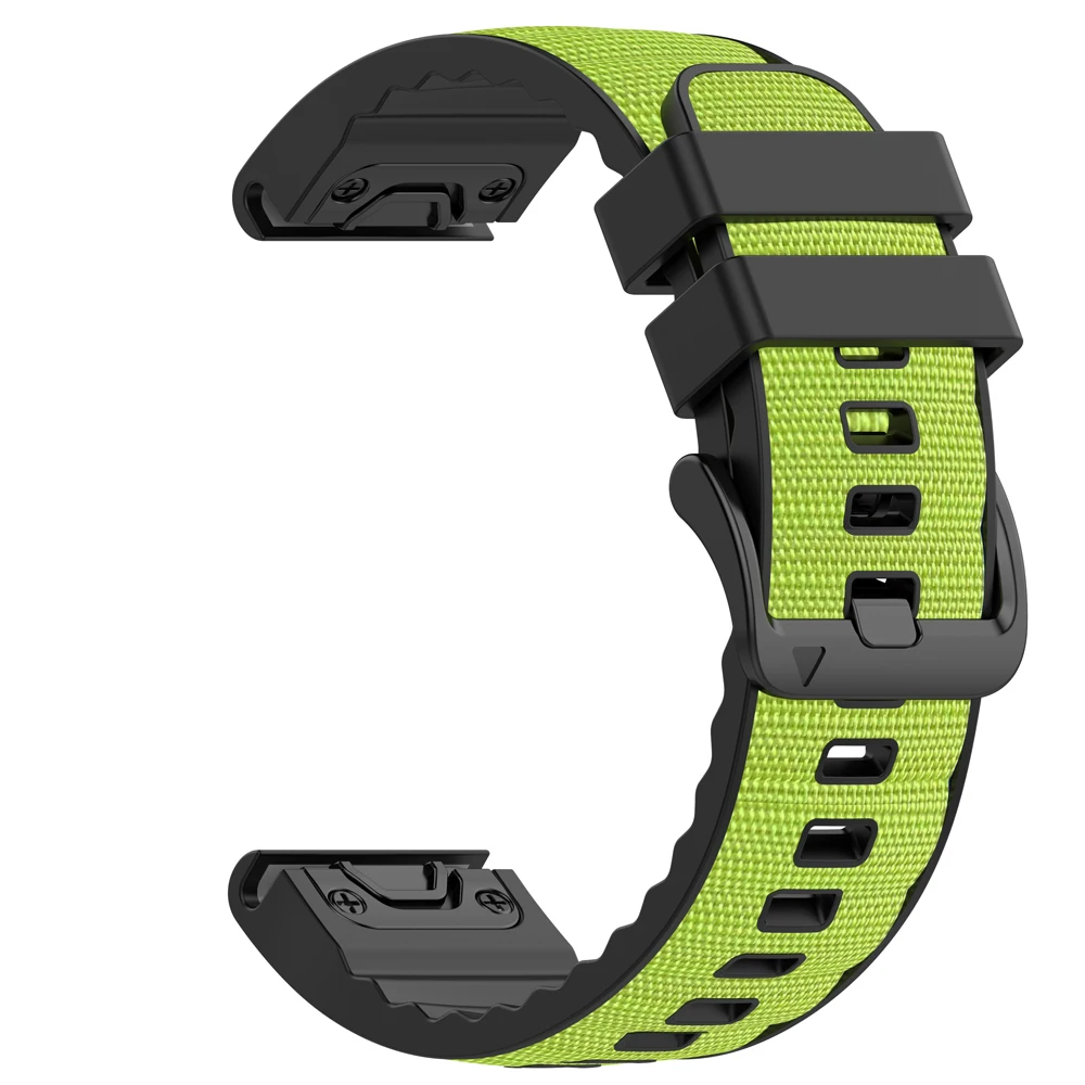 Quickfit 22/26mm Nylon+Silicone Sports Watchband Strap