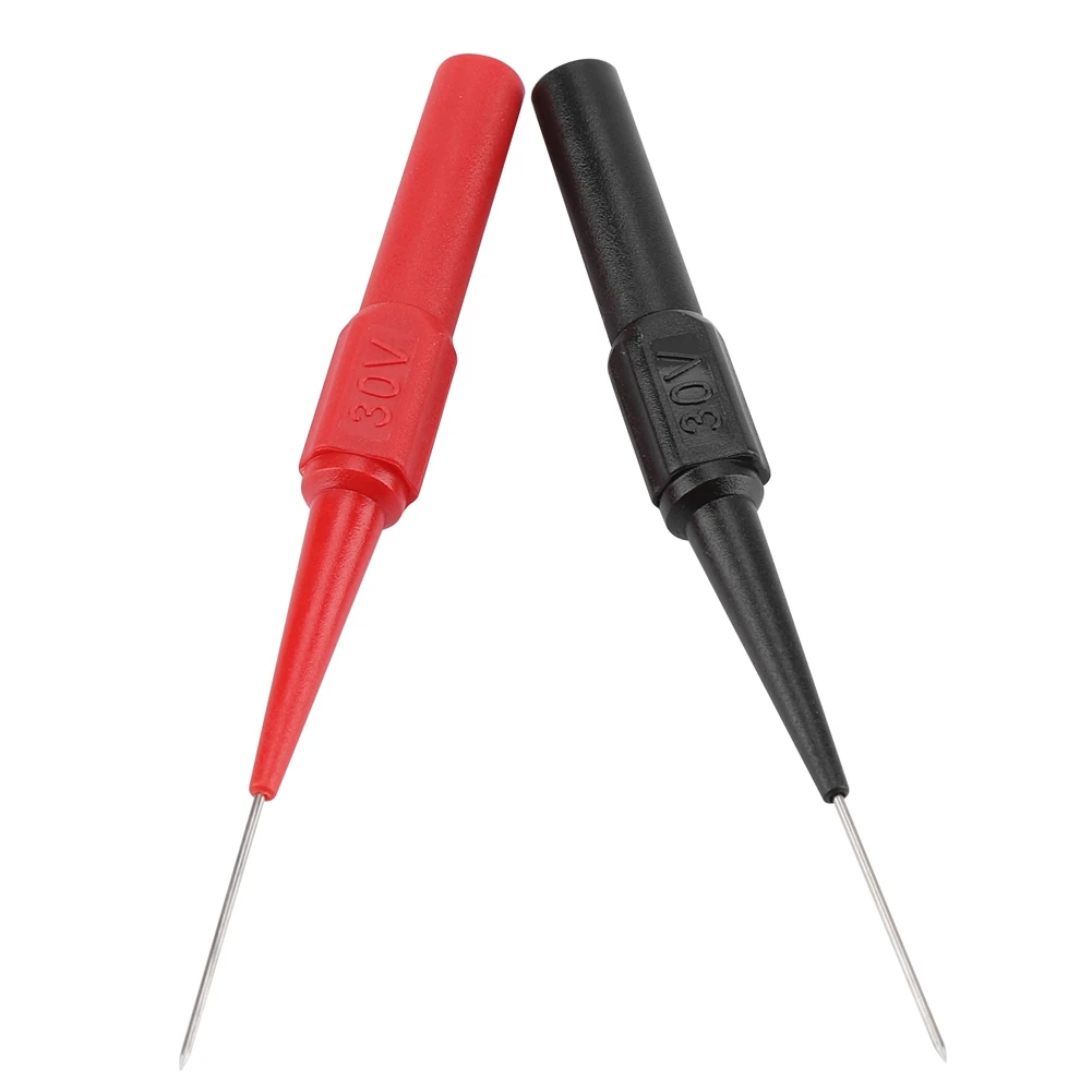 Test Probes Insulation Piercing Needle for Multimeters Red Black Color 1 Pair