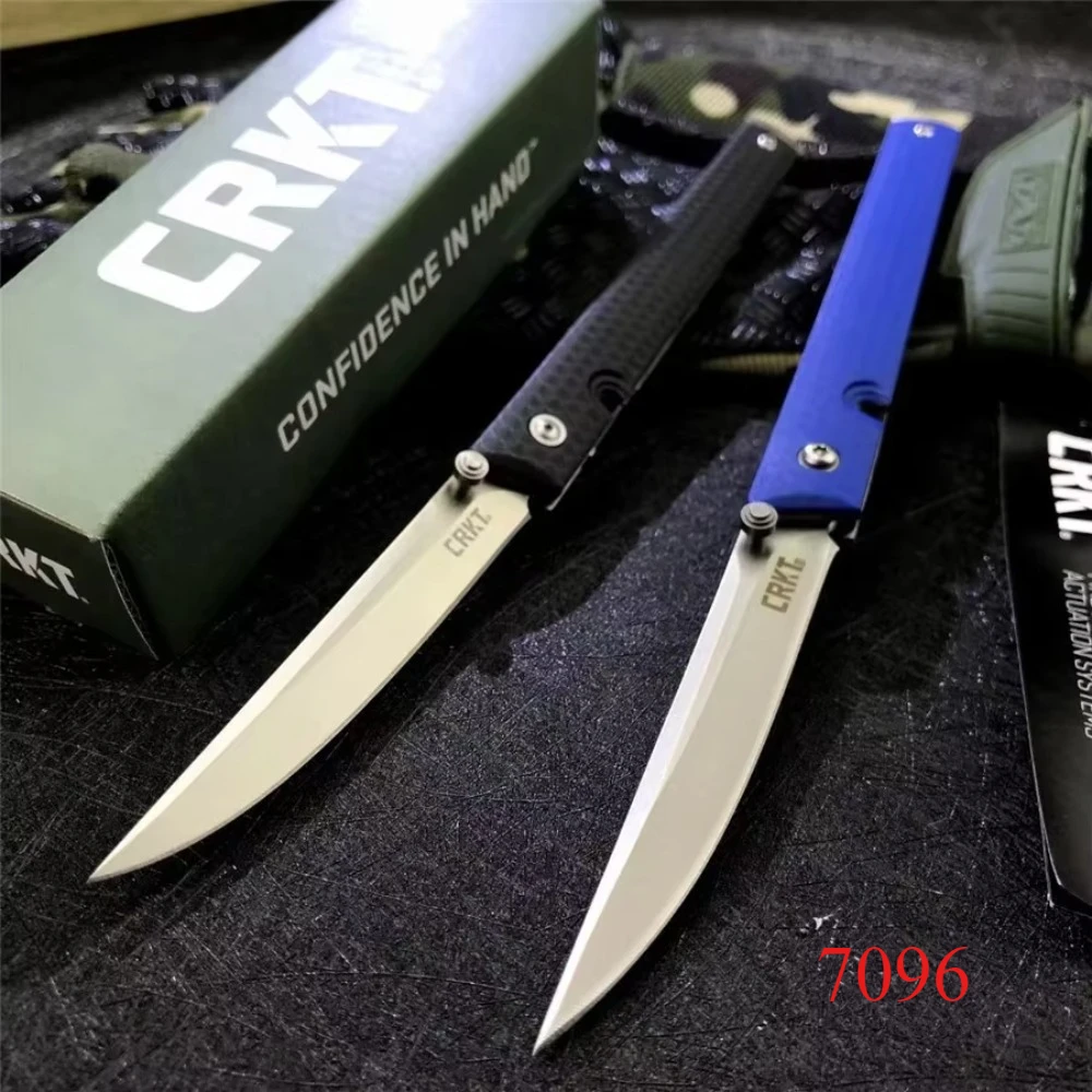 CRK 5390 Piet/7096 Lightweight Folding Knife, Satin Finished Blade GFN Handle Self Defense Fishing Outdoor Everyday Carry Knives 5