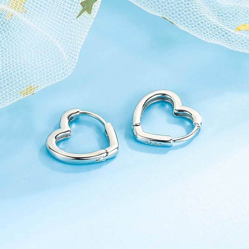

DIWENFU Luxury Brand 925 Sterling Silver Wedding Stud Earring for Women Fin Silver 925 Jewelry Aros Mujer Oreja Heart Earrings