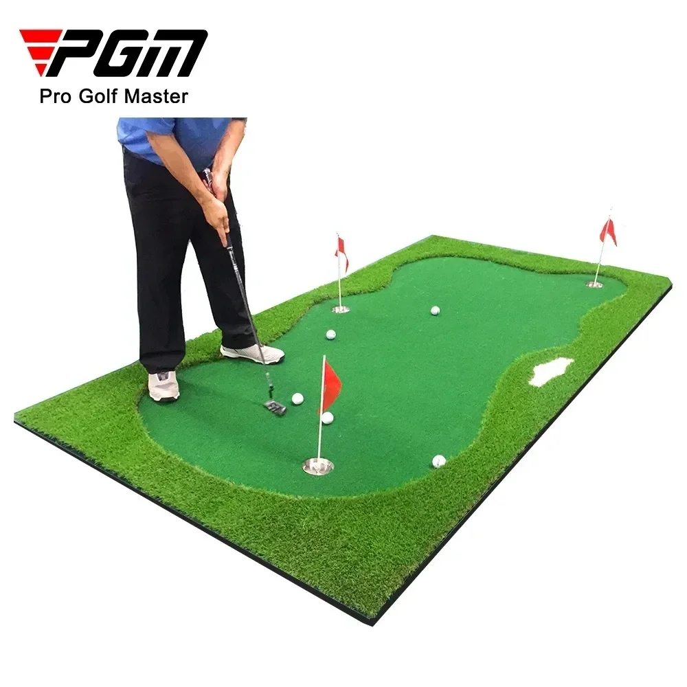 PGM 3 Holes Indoor Golf Putting Green 100x300cm Indoor Outdoor Training Putter Mat Practice Putting Green for Home Use GL006 2