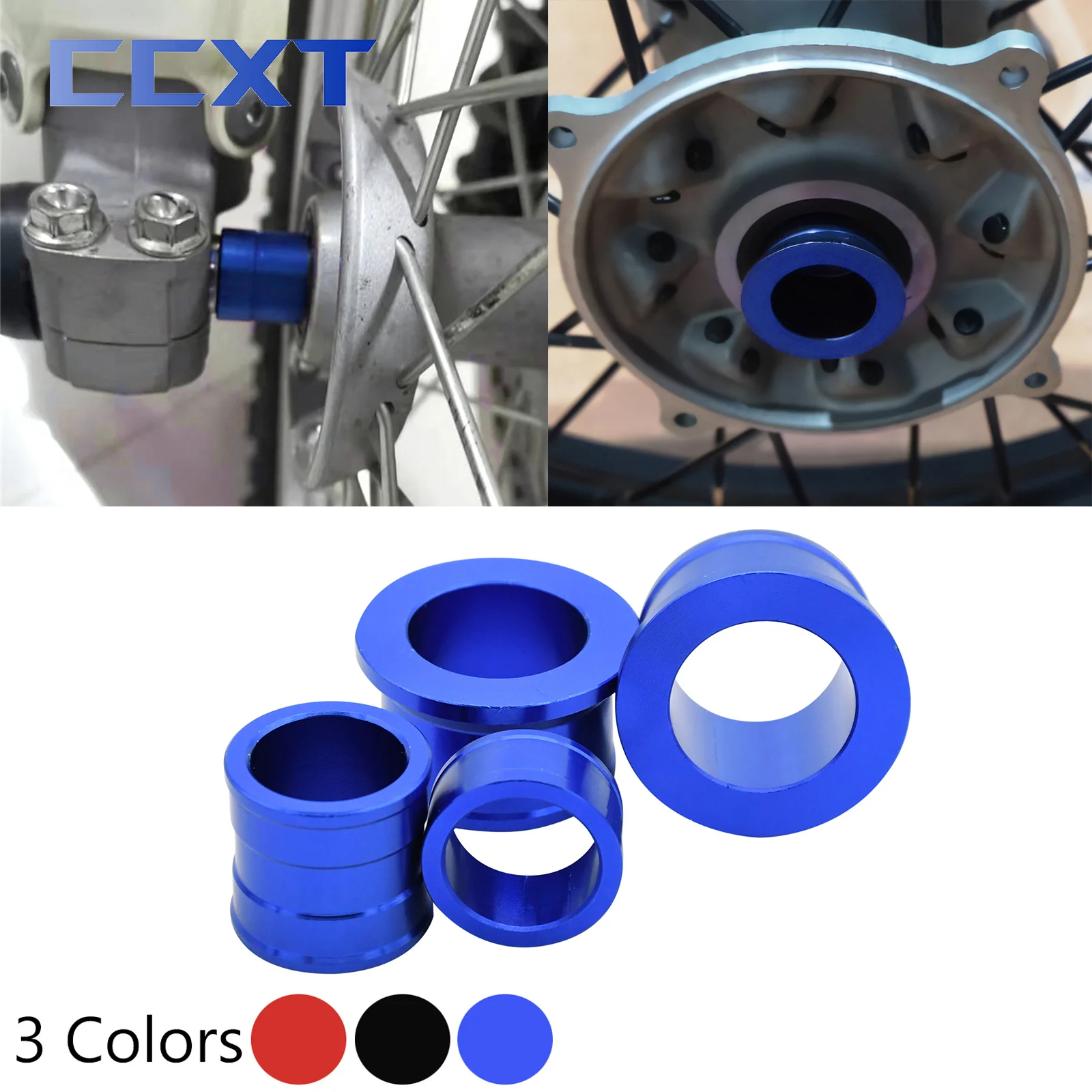 CNC Aluminum Billet Front Rear Wheel Hub Spacers Wheel Busher For Honda CR CRF 125 250 250R 250X 450R 450X 250RX 450RX 2002-