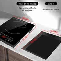 DMWD-Brûleur de table de cuisson en céramique électrique intégré de bureau, cuisinière à induction électromagnétique, foyer intégré, cuisinière chauffante, four de table de cuisson, UE 3