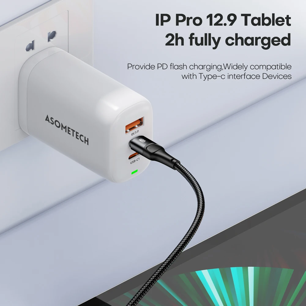 100W USB-C Fast Charging Cable with Quick Charge Technology - Available in 1M, 2M, 3M Lengths