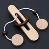 Small Brain Teaser Puzzle Wooden Untie Rope Game Intelligent Unlocking IQ Puzzle Party Gifts Kids Adults Suitable for All Ages 3