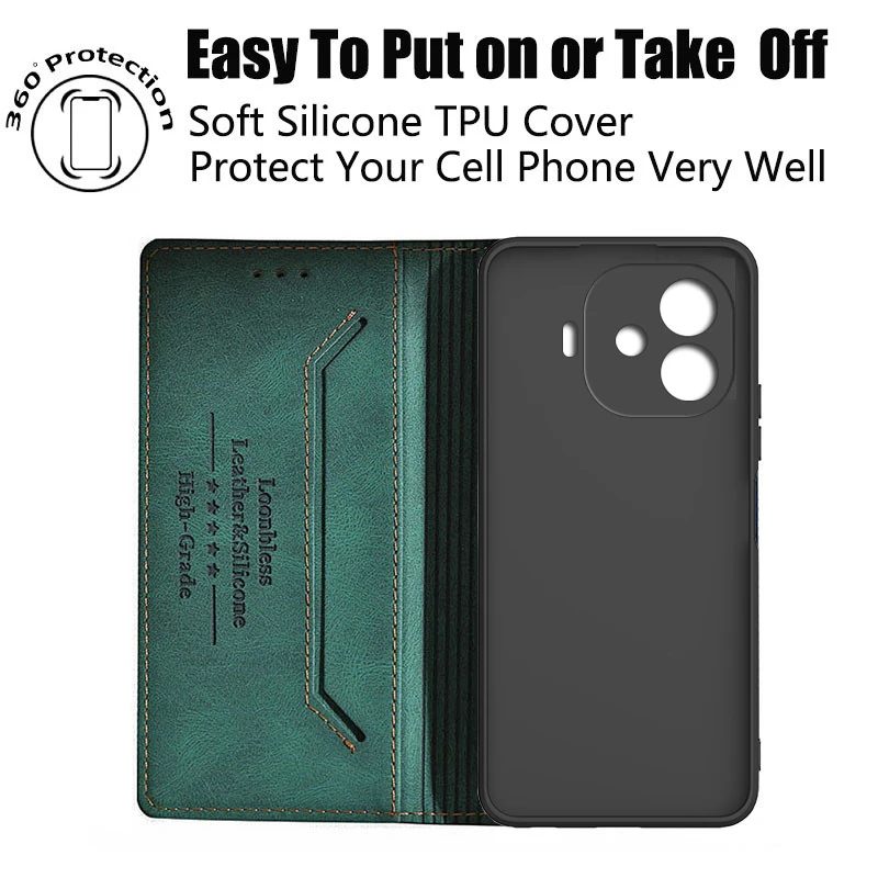 Luxury Leather Wallet Phone Case - Elegant Protective Cover
