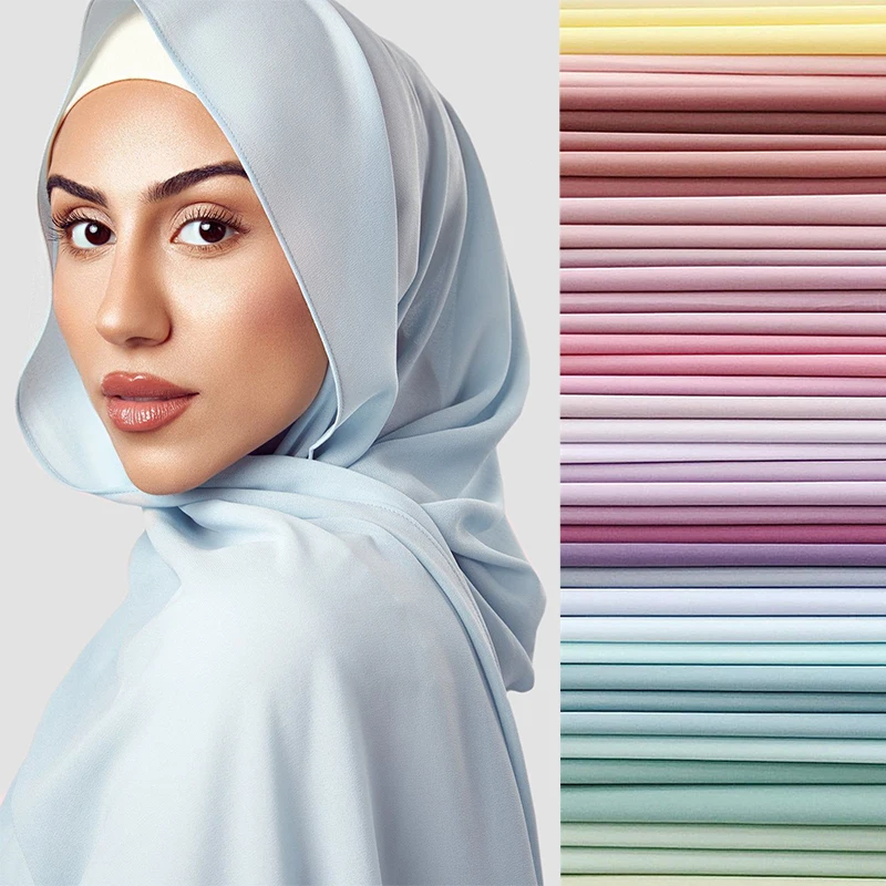 

Hijabs For Woman Voile Hijab Chiffon Scarf Shawls For Veils Islam Turban Foulard Africain Femme Scarves India Niqab Khimar Hijab