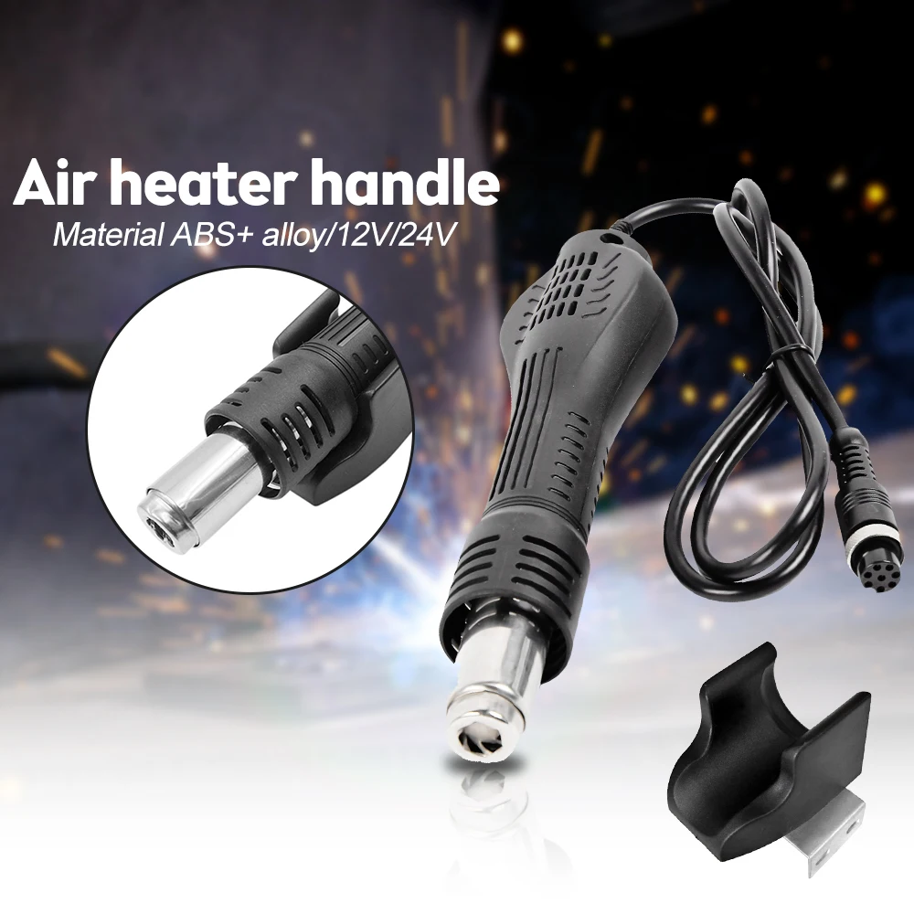 8-Hole Hot Air Gun Handle Is Suitable 24V For 858/878/8586 /898D Pad Handle Hot Air Gun hot air gun heat gun mini hot air gun