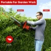 Cordless Hedge Trimmer 22 inch 21V 500W Hedge Trimmer with Dual Action Blade 3/5" Electric Cut Capacity for Bush Lawn Garden 5