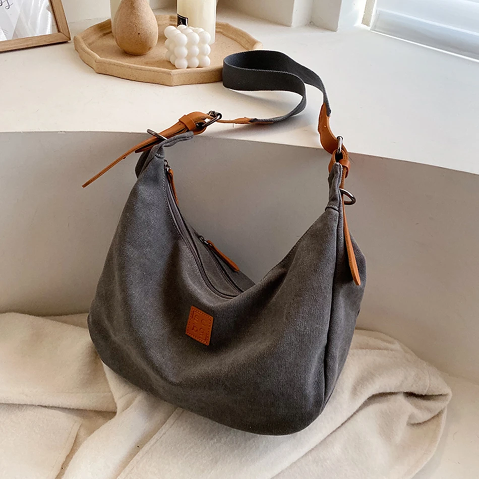 2022 Casual Canvas Tote Bag Women Handbags Purses Designer Shoulder Crossbody Bags Female Large Fashion Shopper Top-handle Bag