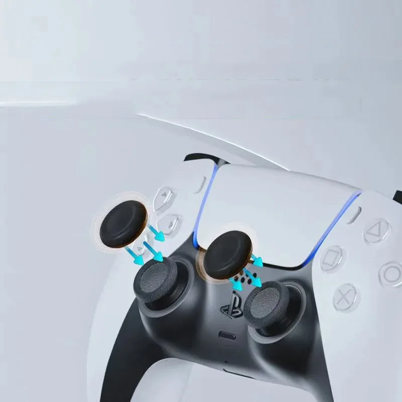 PS5/PS4 컨트롤러 실리콘 엄지 그립 캡, 미끄럼 방지 조이스틱 커버, 논슬립 아날로그 스틱 보호대, 교체용 액세서리
