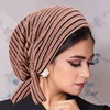 KepaHoo 2024 New Striped Long Tail Strap Tam-O'-Shanter Pile Cap Wave Pattern Women's Hat 1
