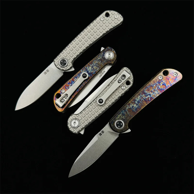 Space SK1502 Folding Knife VG10 Steel Titanium Handle Outdoor Camping Portable angling Knife tool EDC 3