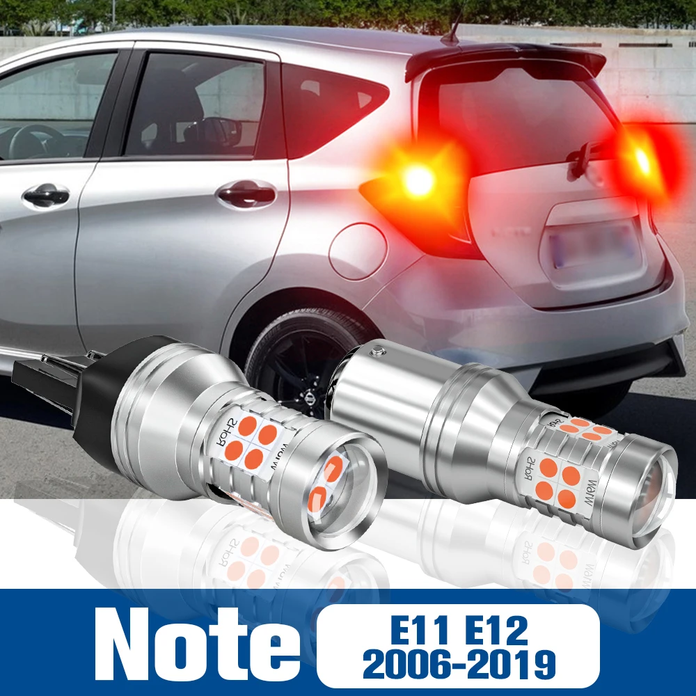 

2pcs LED Brake Light Blub Lamp Accessories Canbus For Nissan Note E11 E12 2006-2019 2008 2009 2010 2011 2012 2013 2014 2015 2016