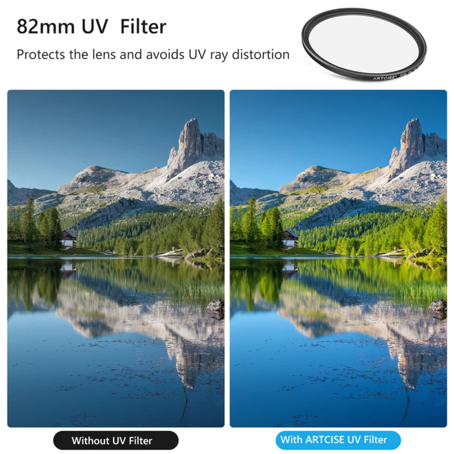 UV+CPL+Black Diffusion 1/4 Camera Lens Filter Set 3 in 1 Kits with Bag cleaning