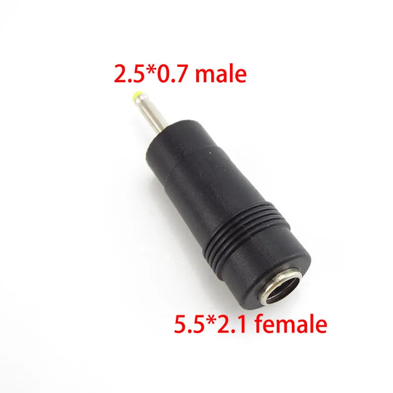 DC 5.5mm*2.1mm female plug to 2.5mmX0.7mm Male socket Connector DC Power Adapter PC Power converter Adaptor Jack Plug w1