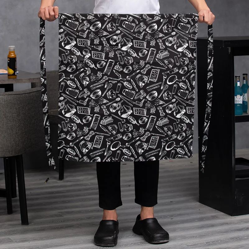 Uniform Set Cooking Apron Catering Cap Hotel Chef Pinafore Man Restaurant Kitchen Cook Work Apron Bakery Cafe Woman Waiter Hat - Image 5