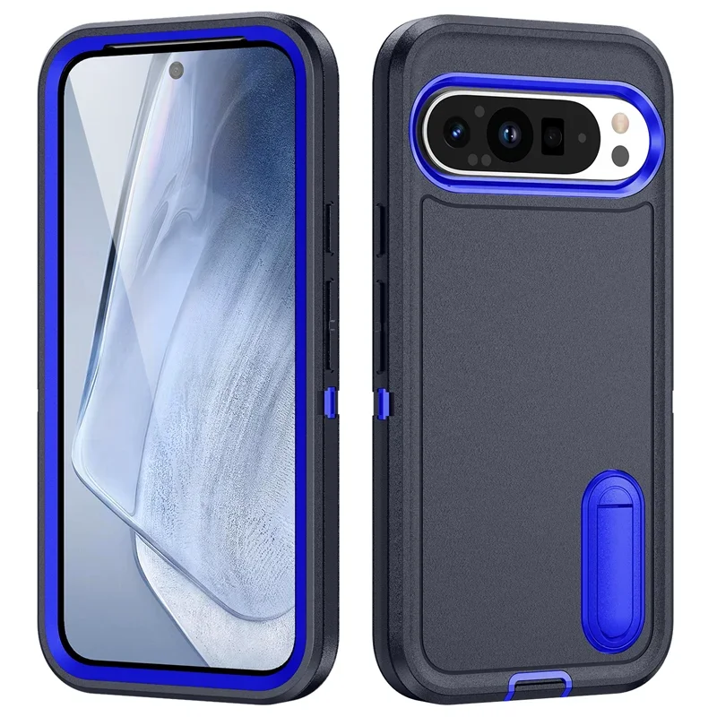 Triple Protection Heavy Duty Shockproof Phone Case with Hard Plastic Frame and Soft TPU Back