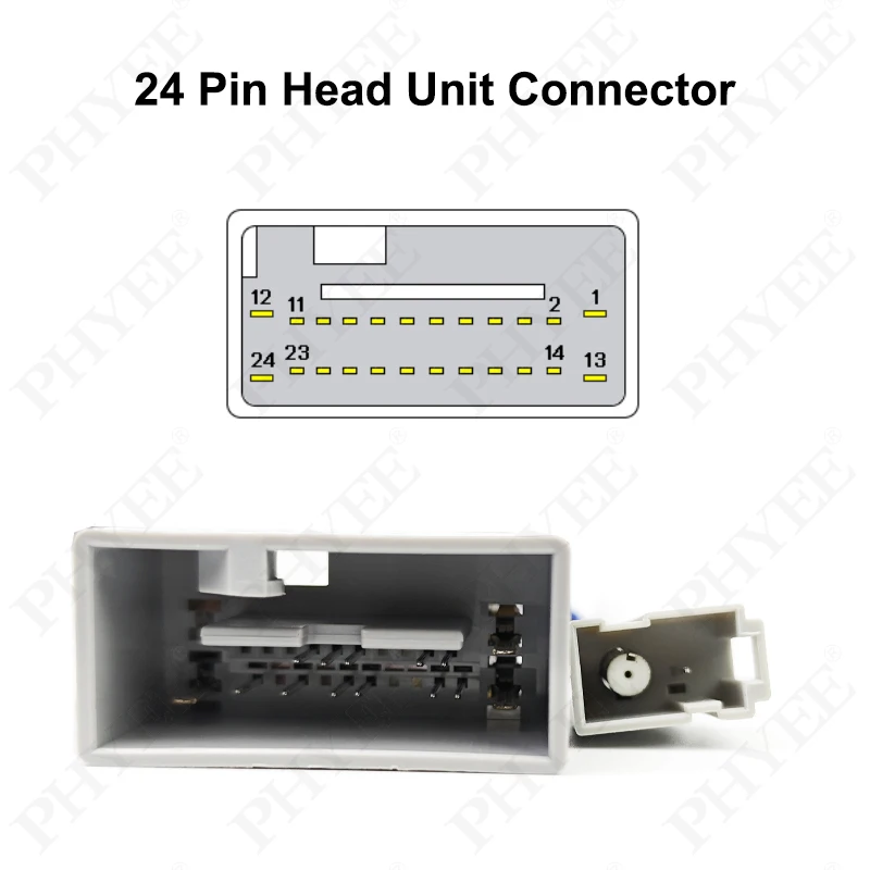 ラジオ配線ハーネス 16 ピンプラグ - 24 ピンヘッドユニットオーディオ
