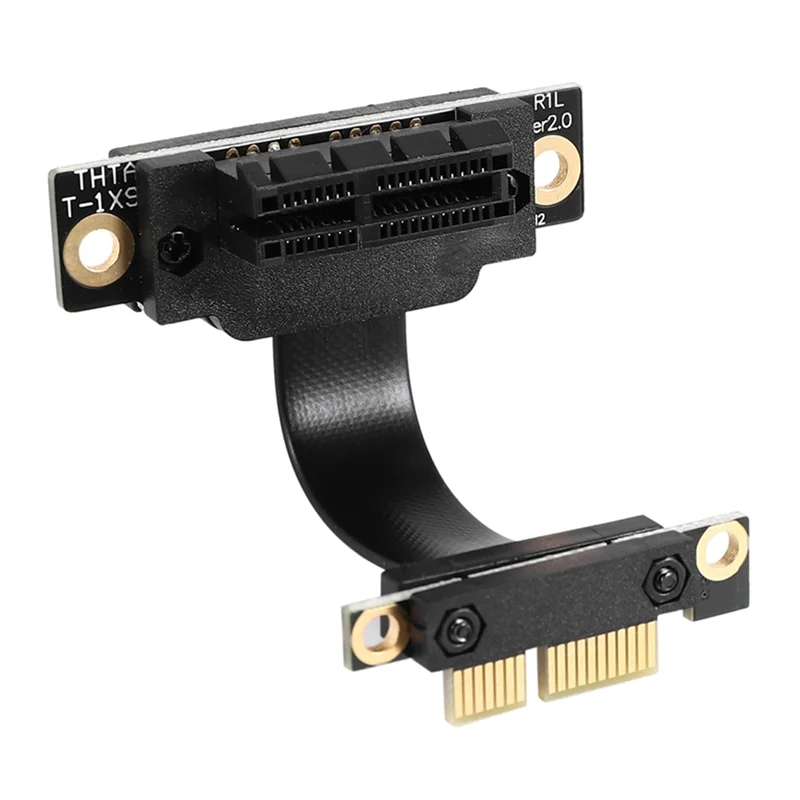 B50B-5X PCIE X1 라이저 케이블 듀얼 90도 직각 PCIe 3.0 X1 - X1 연장 케이블 8Gbps PCI Express 1X 라이저 카드 5CM