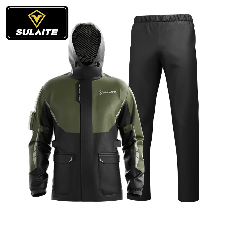 Motorcycle Rain Gear Suit for Men & Women Waterproof Jackets & Pants Reflective