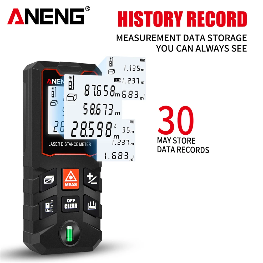 Laser Rangefinder Distance Meter Laser Tape Measure Digital Tape Measure Laser Distance Meter 40M Measuring Room ANENG B40 Rangefinder Tape Range Finder Measure Device Digital Ruler Test Tool