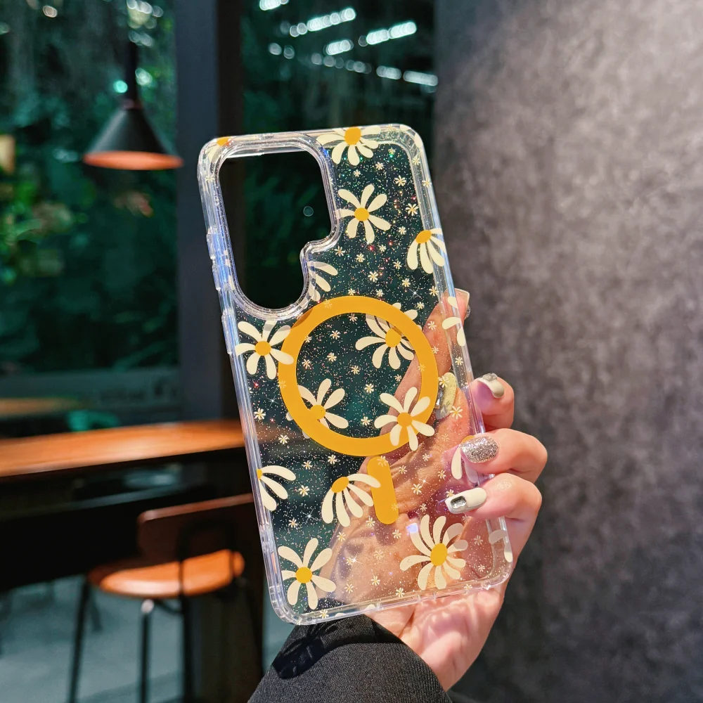 Luxury Aurora Love Magnetic Case with Floral Design