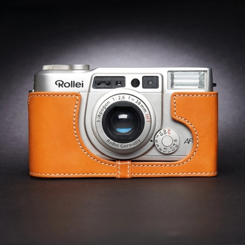 Per Rollei Afm35 Per Fujifilm Klasse W S Custodia Protettiva Base Lavoro Manuale Fotocamera Fotografica Custodia In Vera Pelle Di Vacchetta