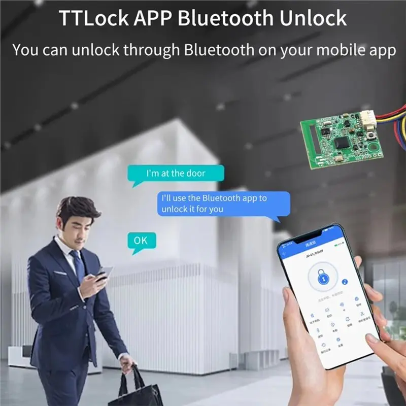 IDUD 블루투스 스마트 전자 도어 잠금 스위치 TTLOCK APP 제어 천장 잠금 해제 모듈 스마트 홈 스위치 모듈 SN9243
