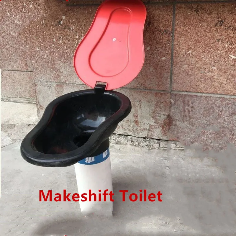 Temporary Toilet Disposable Plastic Squat Toilet for Decoration Construction Simple Urinal Disposable