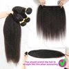 30 Inch Indian Raw Virgin Unprocessed 100% Human Hair 10A Kinky Straight 3 Bundles Yaki Straight Double Weft Bulk Braiding Hair 4