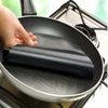 2Pcs Reuseable Non-stick Pan Fry Liner Sheet Cooking Oil Sheet Pad Teflon-coated Fiberglass Cloth Kitchen Tool Frying Pan Pad 6