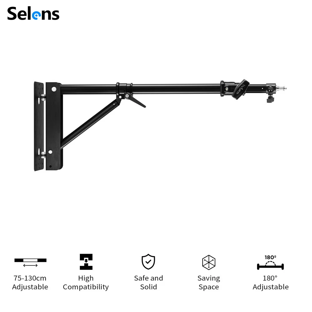 Selens 130cm 51 pouces support mural bras de flèche Triangle