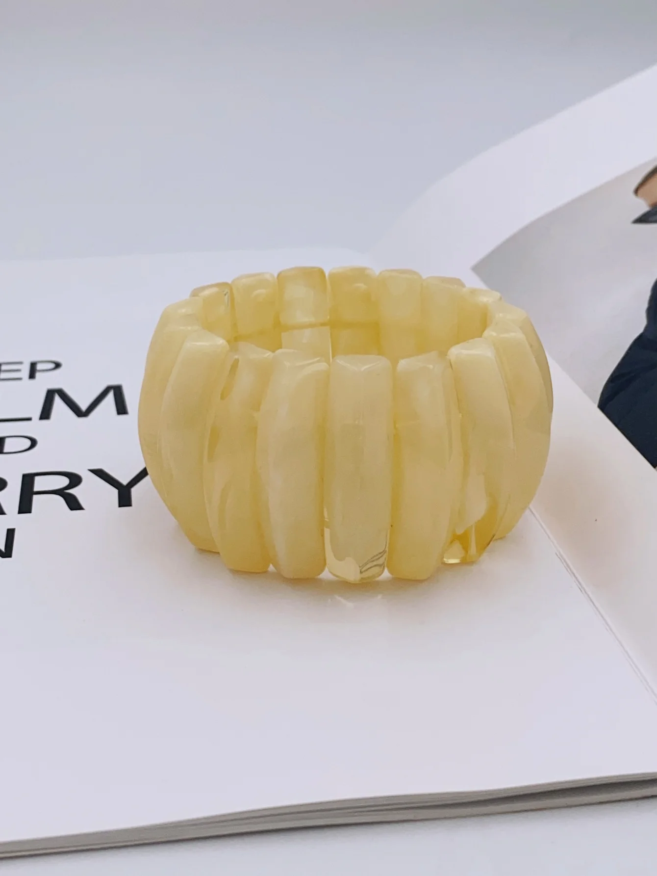 Handcrafted Acrylic Bangle Bracelet with Unique Shape, Elasticity and Perfect for Women's Everyday Wear bangle bracelet 5