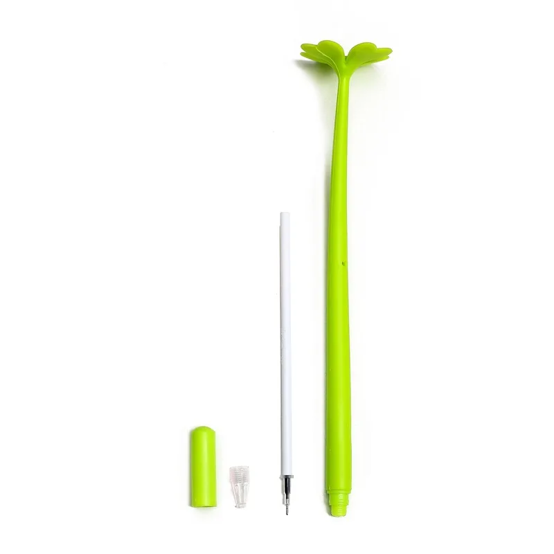 24 Pcs Creative Four-leaf Clover Flowers Artificial Flowers Neutral Pen Cute Small Fresh Lucky Flower Student Stationery 5