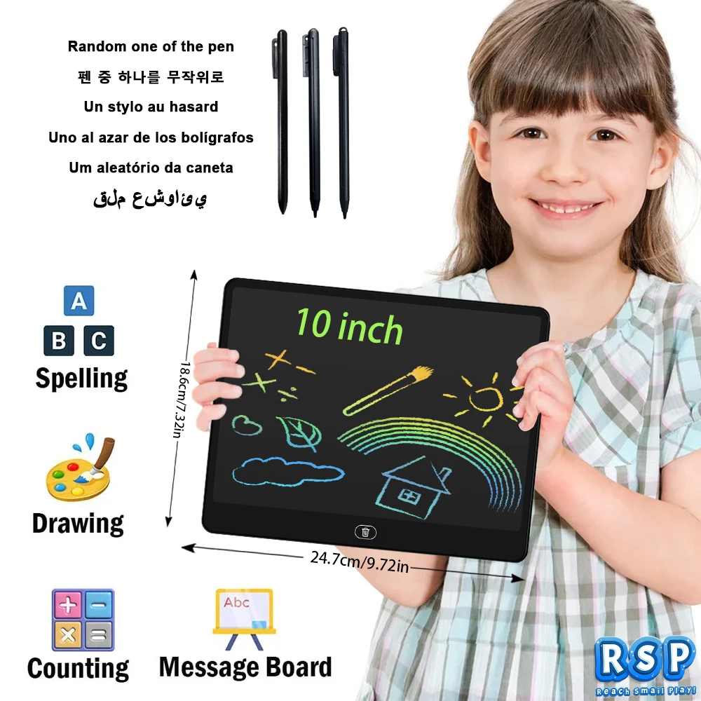 Tavoletta LCD da 16 Pollici, Tablet da Disegno da 10 Pollici, Giocattoli Educativi per Bambini da 3-12 Anni, per Scrivere e Dipingere, per Ragazze e Ragazzi