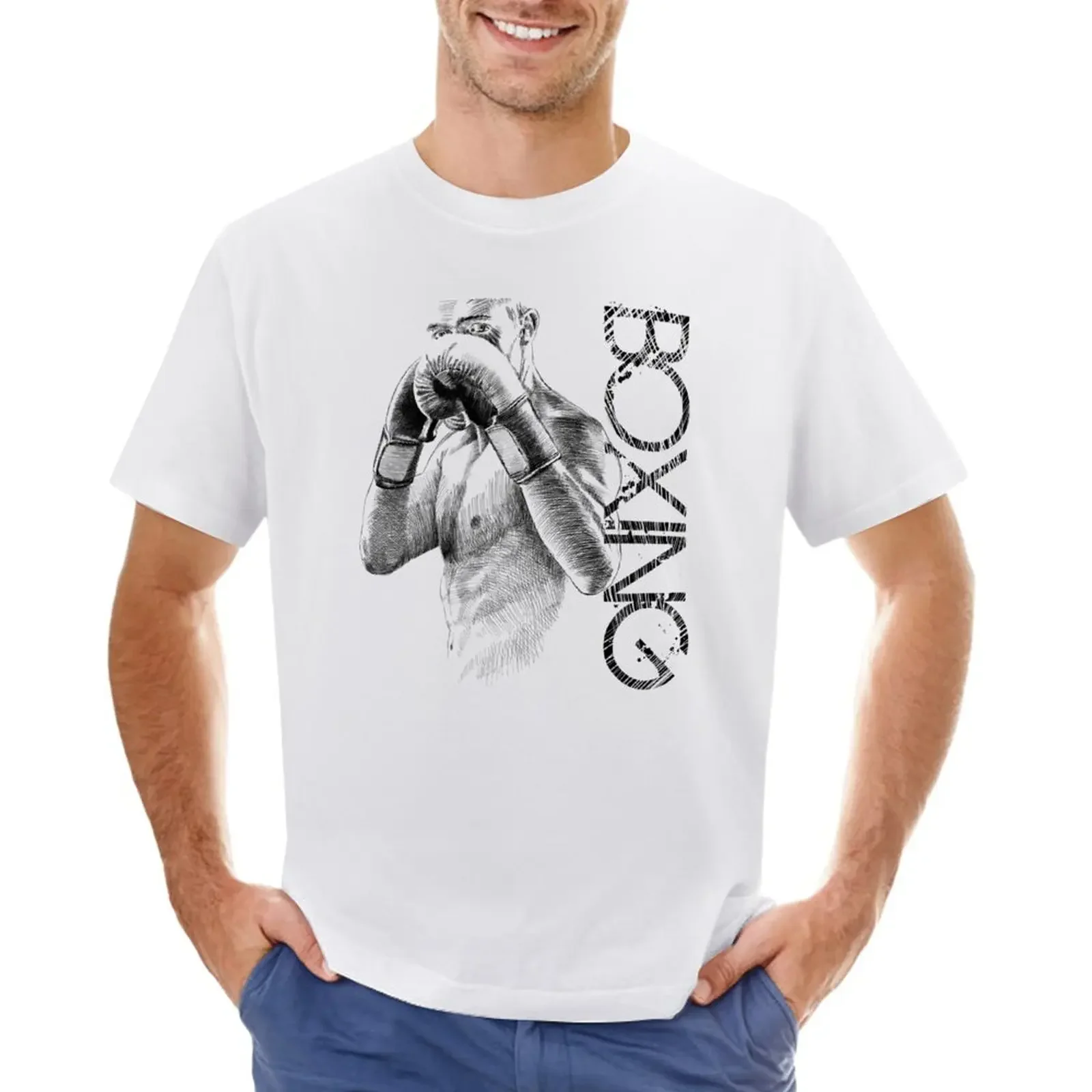 

Boxing T-Shirt quick-drying heavyweights blanks tees mens graphic t-shirts pack