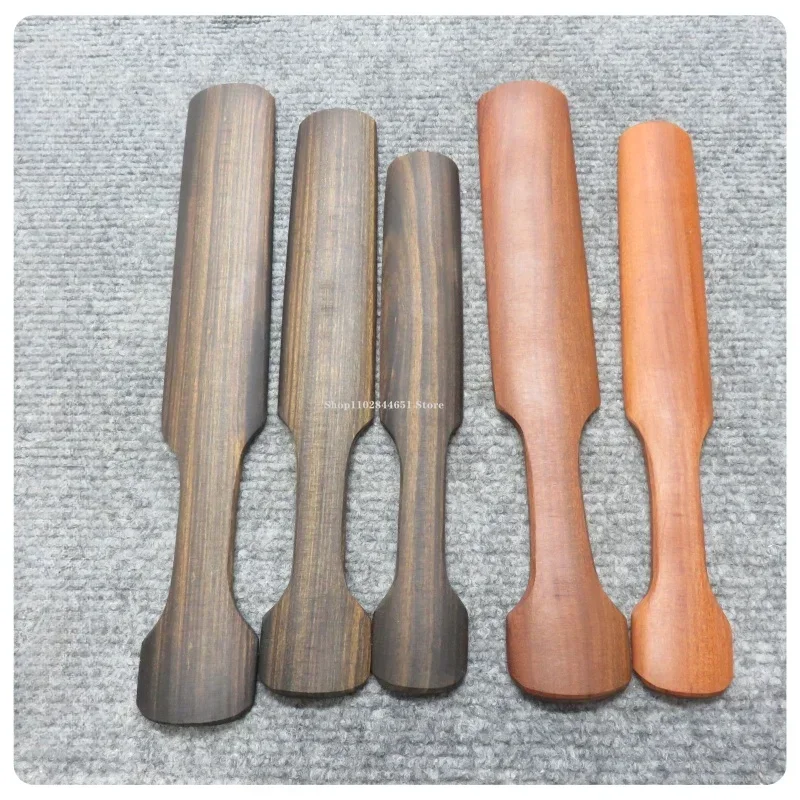 Purple Clay Teapot Tool Half Round Long Solid Wood Racket Hand-DIY Pottery Square Teapot Flower-pot Molding Clay Patting Tools
