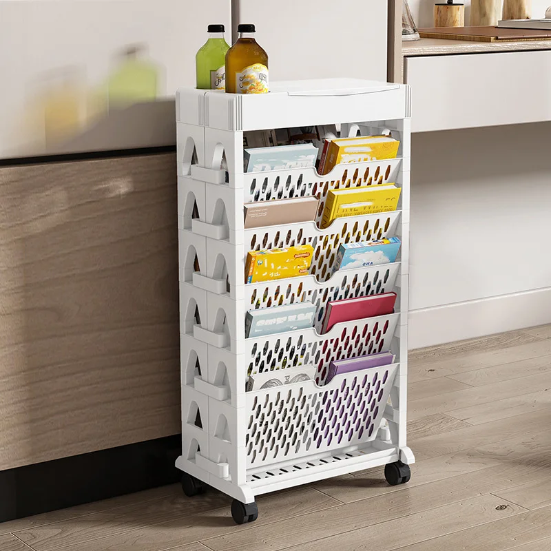 

Multi-layer Mobile Bookshelf Student Book Removable Storage Shelf Desk Floor Bookcase Storage Rack Magazine Snacks Organizer