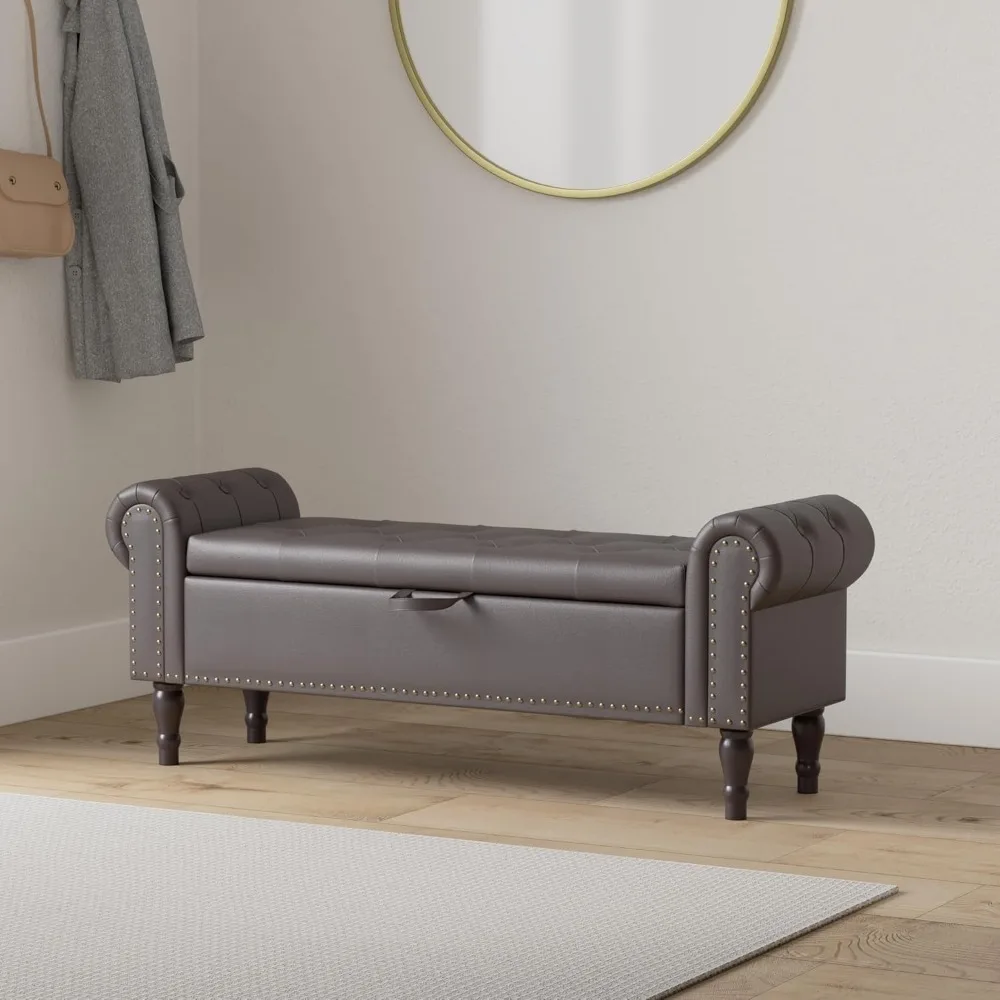 Ljustra Velvet Storage Ottoman