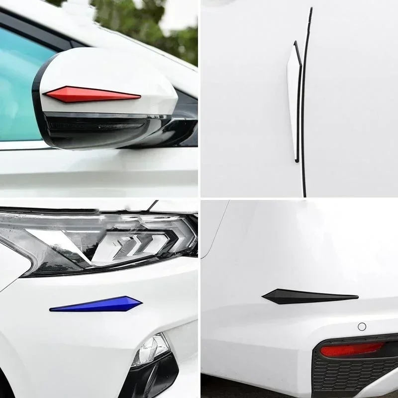 Stickers Car Door Protector Anti-collision Anti-scratch Strip Car Hood Decorative Strip 4Pcs/set car stickers car door stickers car reflective stickers car door protector car door anti collision strip car door edge protector car bumper protector car reflective tape sticker carbon fiber car stickers