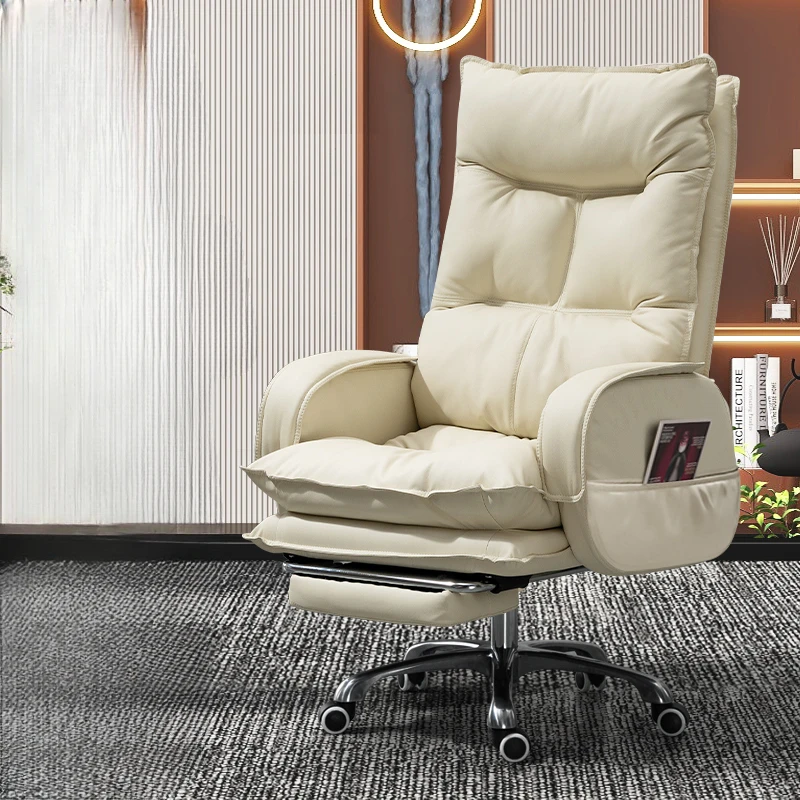 

Conference Relax Office Chairs Reclining Mobile Bedroom Leather Office Chairs White Silla Escritorio Oficina Luxury Furniture