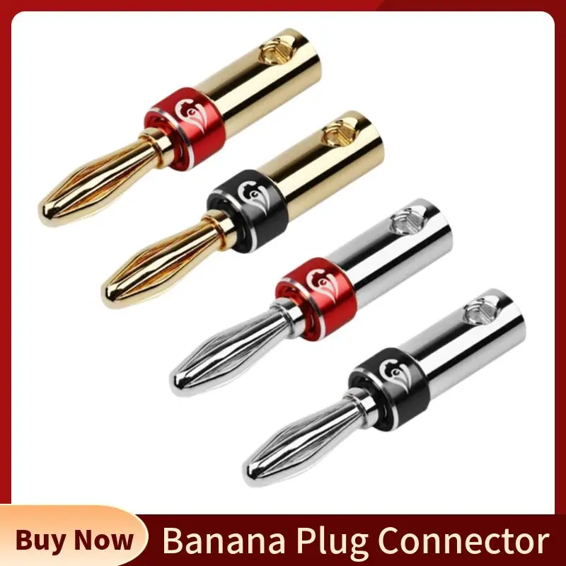 Banana Plug Connector Audio Jack Bananas Connectors For 4mm Binding