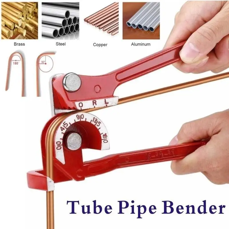 

90 180 Degree Pipe Bending Tool Metal Combination Tube Bender Pipe Bending + 1/4" 5/16" 3/8" 1/2" Curved Pipe Hand Tools