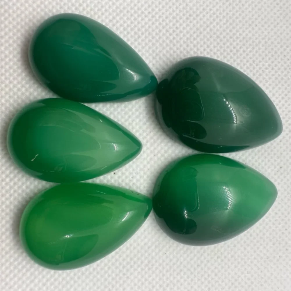 Green Agate Stone water drop pendant for Diy Jewelry women accessories necklace with Stones Big female 5pc amulet charms