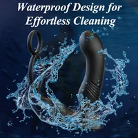 Teleskop vibrierende Butt Plug Anal Vibrator mit Penis ring männliche Prostata Massage gerät Buttplug Anus Sexspielzeug für Männer Homosexuell Erwachsene 4