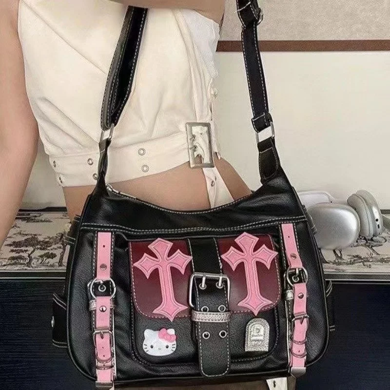 バッグ archive Kitty shoulder bag grunge Y2K Sanrio Hello Kitty Handbag Y2k Messenger Bags Women Gothic