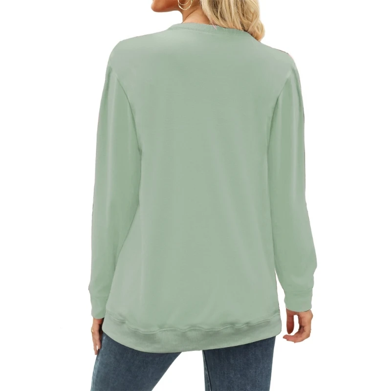 Fashionable and Lightweight Women's Sweatshirt Pullover Tops with Leter Print